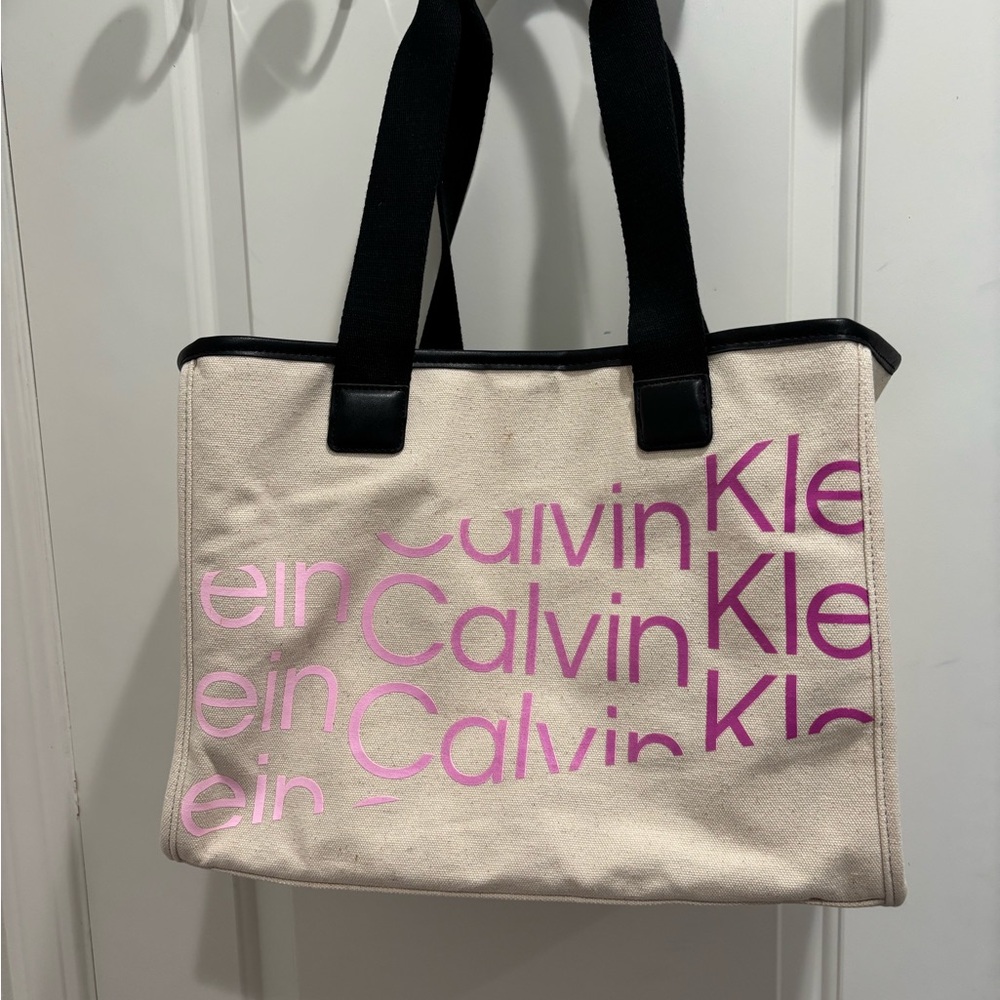 Calvin Klein Pink and Black Women's Tote Bag